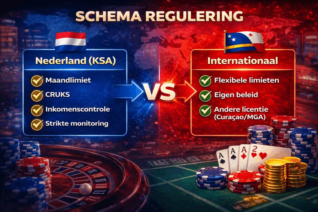 Nederland vs internationaal casino zonder limiet